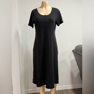 Ralph Lauren Classic Black Midi Dress Size Medium